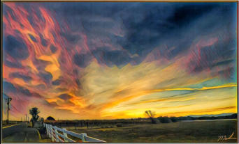 Sunset Fence line 
