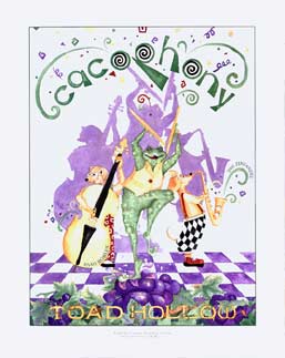 Toad Hollow Vineyards' Poster "Tip Toad", by Maureen Erickson