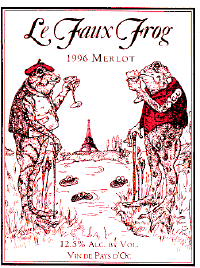 Le Faux Frog Merlot Label