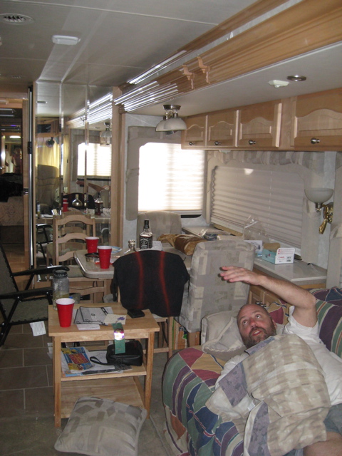 The luxury condo parked next to us...  must be tough!