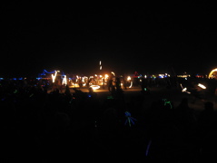 The fire dancers start their thing