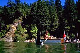 The swimming hole at the Bohemian Grove.