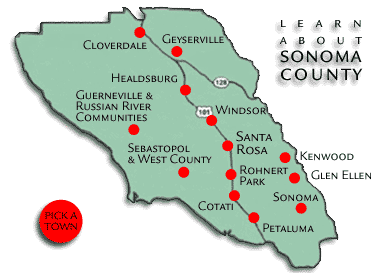 Sonoma County real estate map