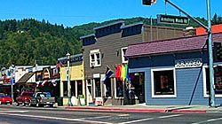 Downtown Guerneville, photo by Michael Friedenberg