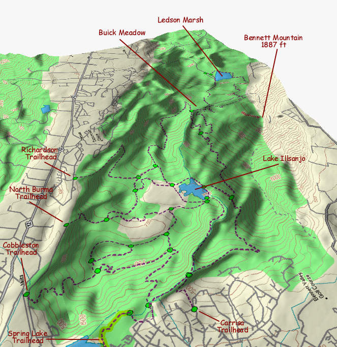 Annadel State Park mountain biking trail map in Santa Rosa Sonoma County