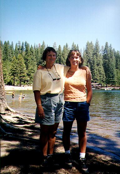 Maggie and Carrie at Pinecrest Lake