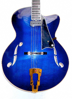 Blue Hybrid Archtop Front