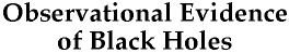 Observational Evidence of Black Holes