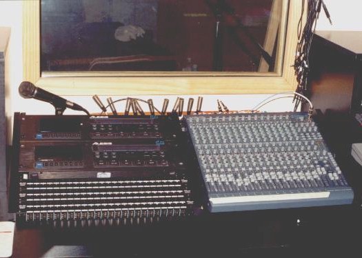 Looking down onto console