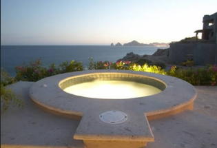 Jacuzzi tub overlooking the tip of Baja California.