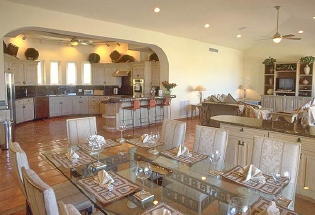 Dining area looking towards kitchen.