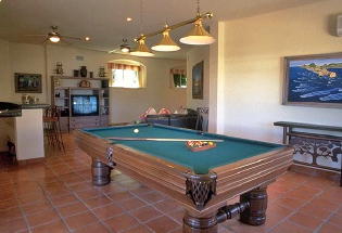 Game room with TV.