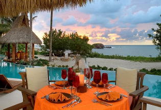 A lovely spot to dine and enjoy the fabulous view.