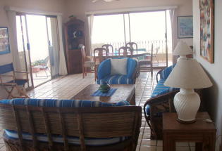 Living & Dining Area with view of Banderas Bay.