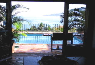 View from pool deck looking towards town.