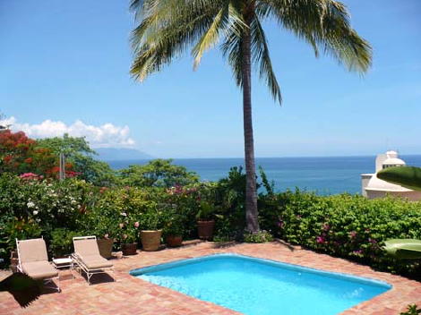 Looking out over pool to beautiful Banderas Bay.