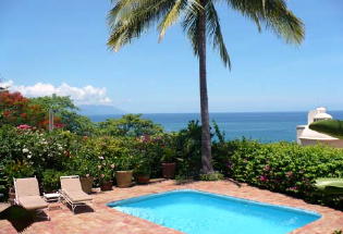 Looking over pool to Banderas Bay.