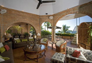 Living area with view of Bay.