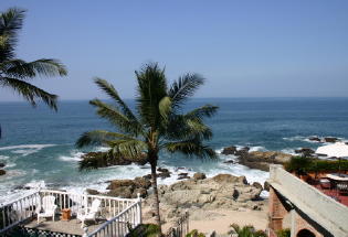 Beautiful view of Banderas Bay and Puerto Vallarta.