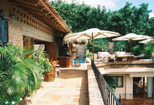 Looking at terrace and casitas below.