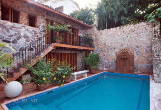 Heated pool below Master bedroom and next to sun terrace.