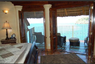 Lower bedroom suite with view of ocean.