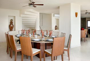 Dinning area with beautiful view of Banderas BAy.