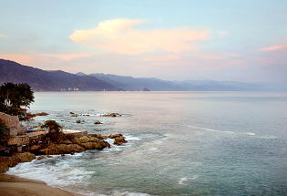 Beautiful view from villa looking South.