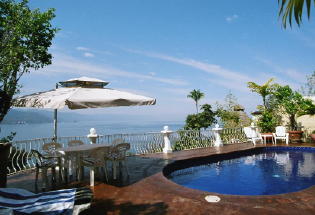 View overlooking pool towards ocean.