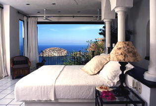 Guest bedroom with view of bay..