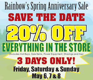 Spring Sale May 6, 7, & 8, 2016