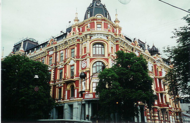 red corner building