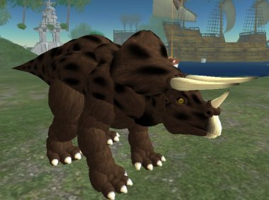 Prospero Linden as a Triceratops