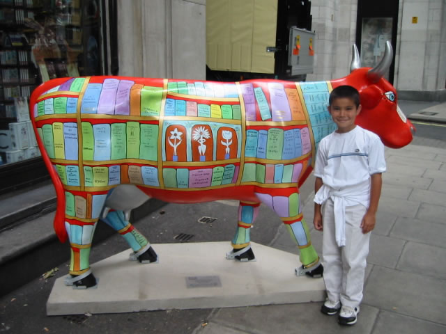 Right-side view of the book cow