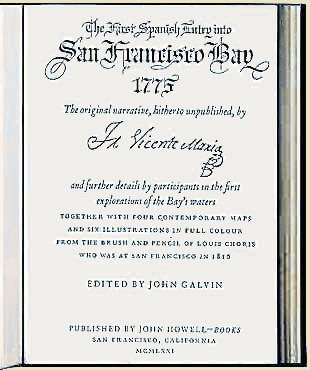 Frontace page - journals of the San Carlos expedition