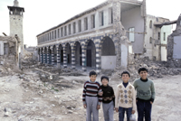 Courtyard, during reconstruction.