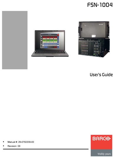 Barco FSN-1004 Video Switcher User's Guide