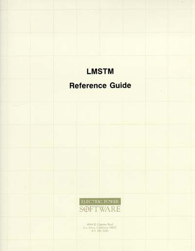Electric Power Software (EPS) Load-Management Strategy Testing Model (LMSTM) Reference Guide