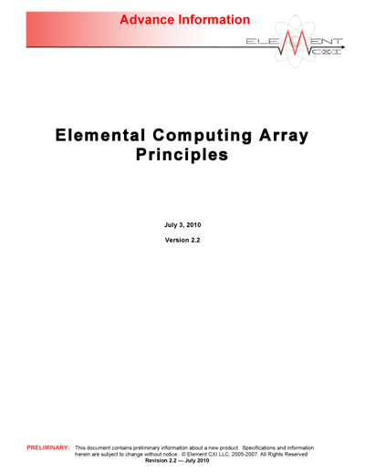 ElementCXI Elemental Computing Array Principles