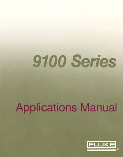 Fluke 9100A/9105A Applications Manual