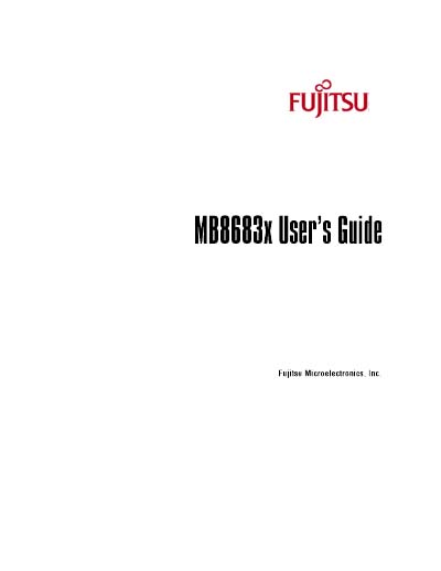 Fujitsu SPARClite MB8683x Embedded Processor User's Guide