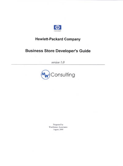 Hewlett-Packard Business Store Developer's Guide