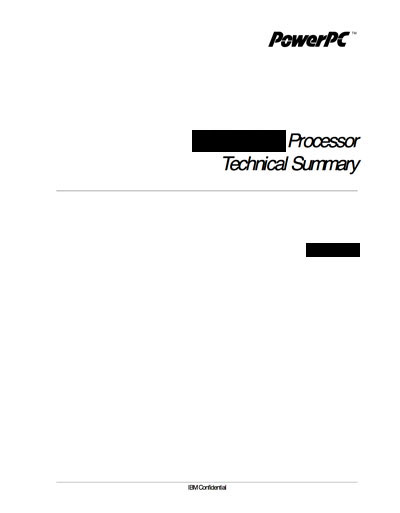 IBM PowerPC 615 Microprocessor Technical Summary