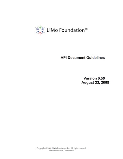 Linux Mobile (LiMo) API Document Guidelines