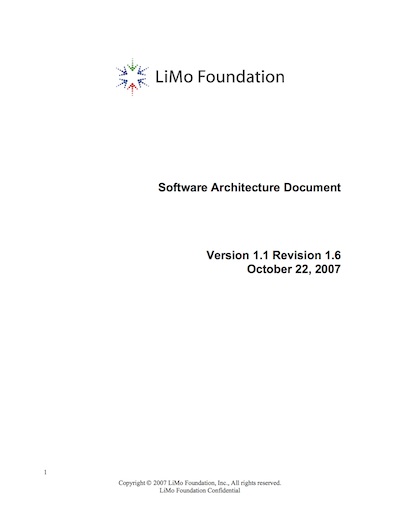 Linux Mobile (LiMo) Software Architecture Document