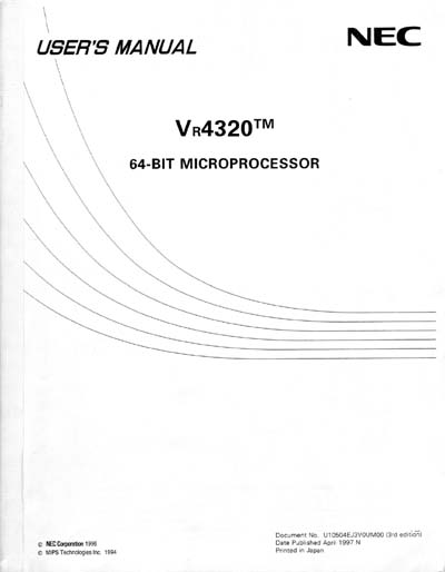 NEC VR4320 MIPS User's Manual