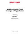 Orbcomm's Machine-to-Machine (M2M) Provisioning Portal Developer API Specification example