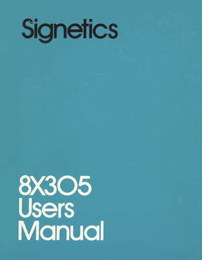 Signetics 8X305 Bipolar Microcontroller User's Manual
