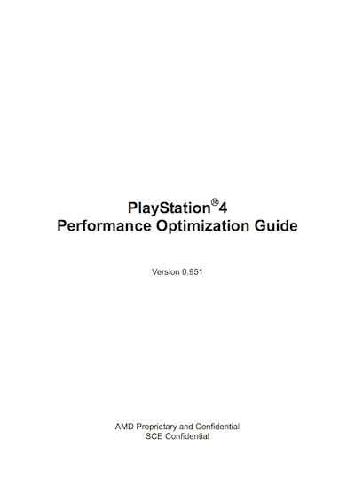 Sony PlayStation 4 Performance Optimization Guide