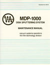 Varian's MDP-1000 Disk Sputtering System Maintenance Manual example